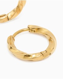Lovisa - Waterproof Gold Plated Stainless Steel Huggie Earrings 10MM