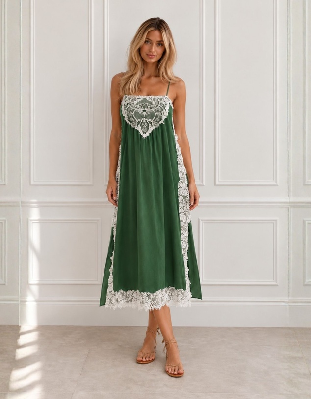 Esther & Co - Fiera Dress - Enchanted Fern