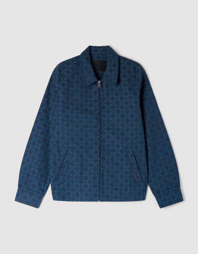 Sandro - Fitted Cross Denim Jacket