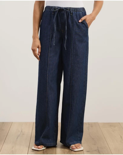 Atmos&Here - Alma Denim Chambray Pants