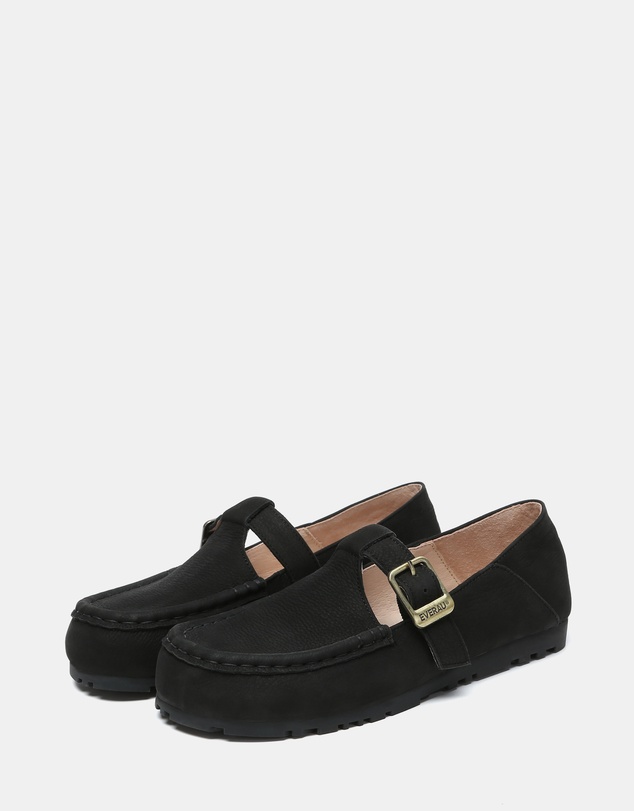 EVERAU - EverAU Ugg Maria Cow Suede Upper Loafer Oxfords Flats