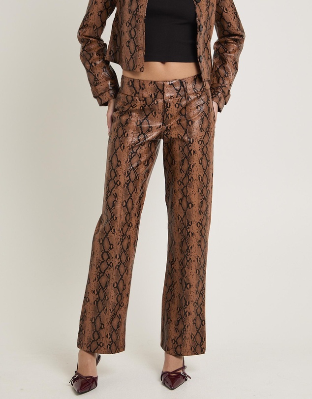 Alice In The Eve - Stassy Snake Faux Leather Pants