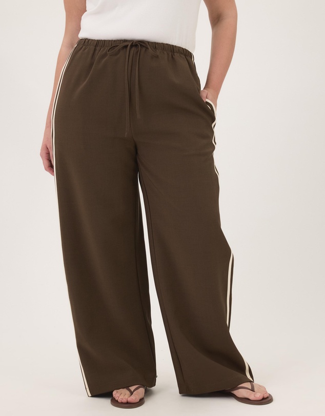Atmos&Here Curvy - Aria Side Stripe Drawstring Pants