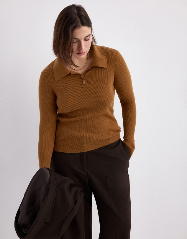 M.N.G - Knitted Polo-Neck Sweater