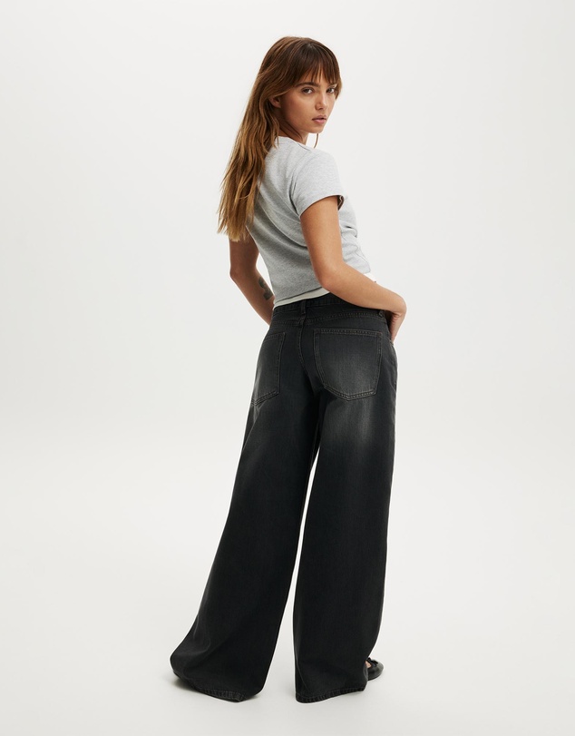 Cotton On - Petite Low Rise Wide Jean