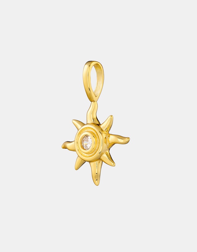Zoe Olivia - 14K Gold Vermeil Cubic Zirconia Sun Charm