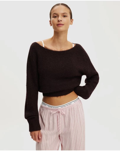 Cotton On Body - Fluffy Off The Shoulder Knit Jumper