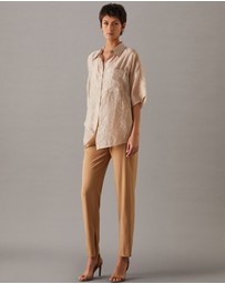 Calvin Klein - Crinkled Sheer Oversized Shirt