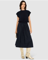 SACHA DRAKE - Pleated A-Line Skirt