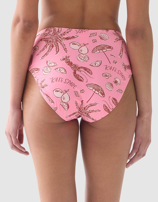 Kate Spade - Beachside High Cut High Waist Bikini Bottom