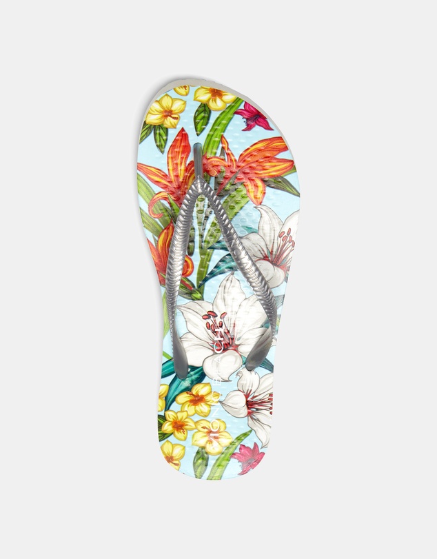 Vionic - Noosa Print Toe Post Sandal - Light Blue Floral