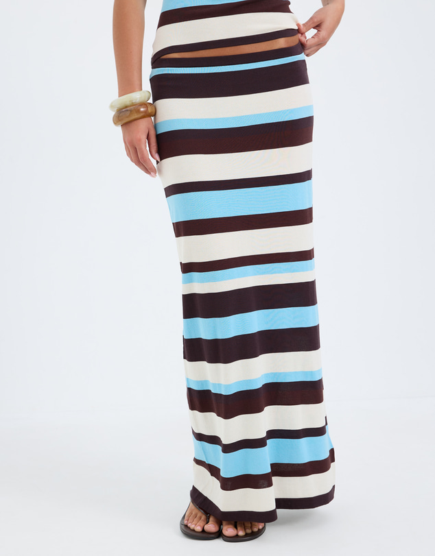 Calli - Andrea Stripe Knit Maxi Skirt