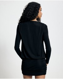 Lover - Juniper Wrap Front Jersey Dress