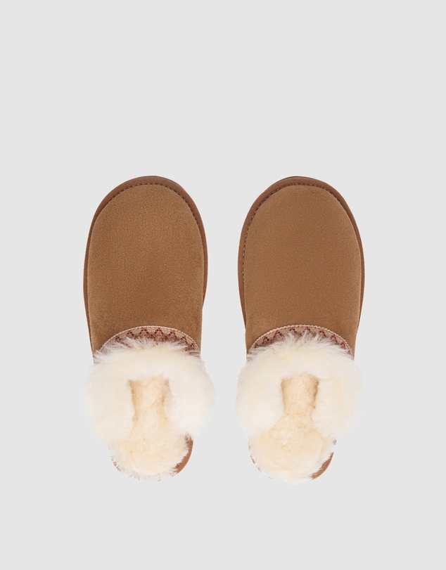 EVERAU - Australian Shepherd Ugg Liora Slipper Cow Suede Upper House Shoes
