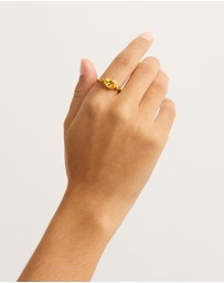 By Charlotte - Gold Radiant Soul Ring - Sun