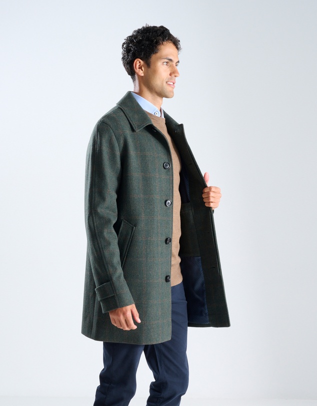 3 Wise Men - 3 Wise Men Crawford Wool Coat - Green