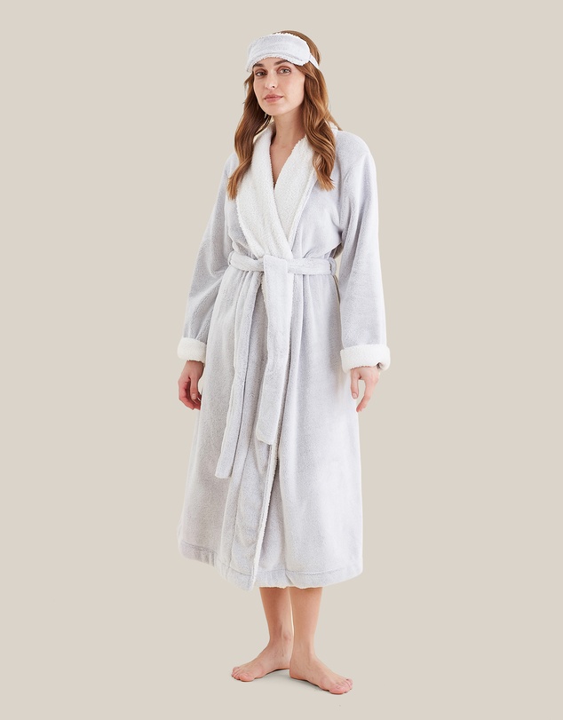 Papinelle - Plush Sherpa Robe and Sleep Mask