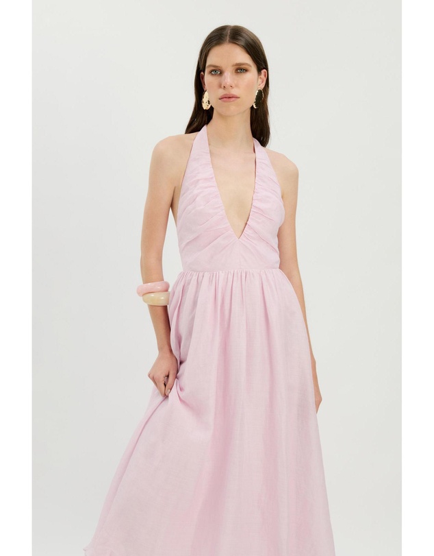 Bardot - Dorota Halter Neck Midi Dress