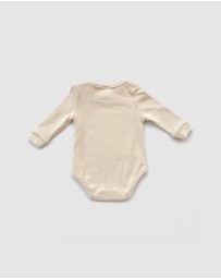 WITH LOVE FOR KIDS - Basics Thick Ribbed Long Sleeve Onesie - Babies