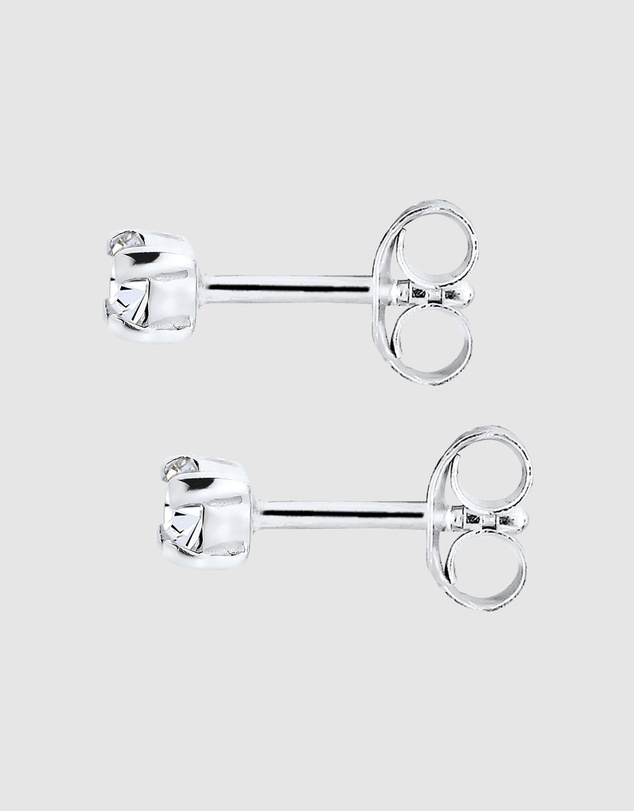 Elli Jewelry - Crystal Stud Earrings in 925 Silver