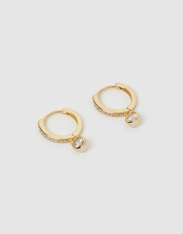 Arms Of Eve - Rhodes Gold Earrings - Stone