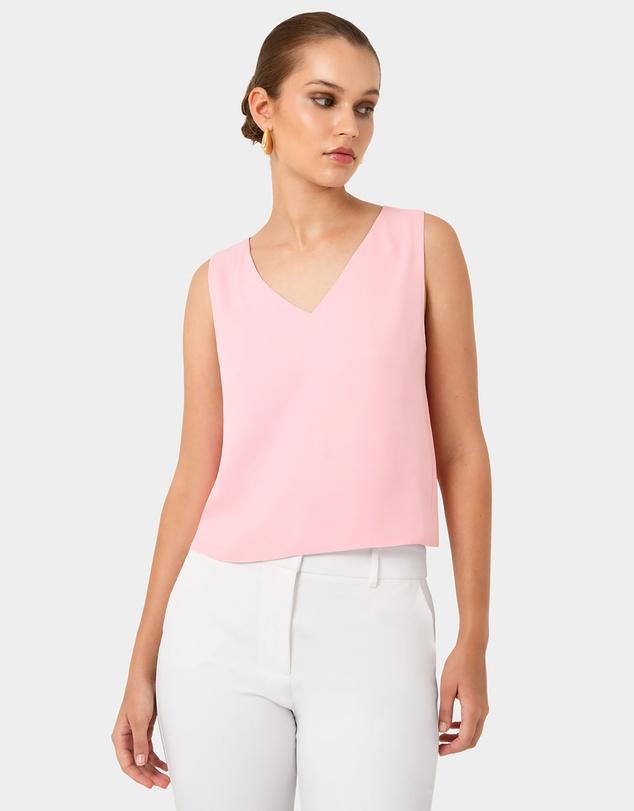 Forcast - Blair V-Neck Crop Top