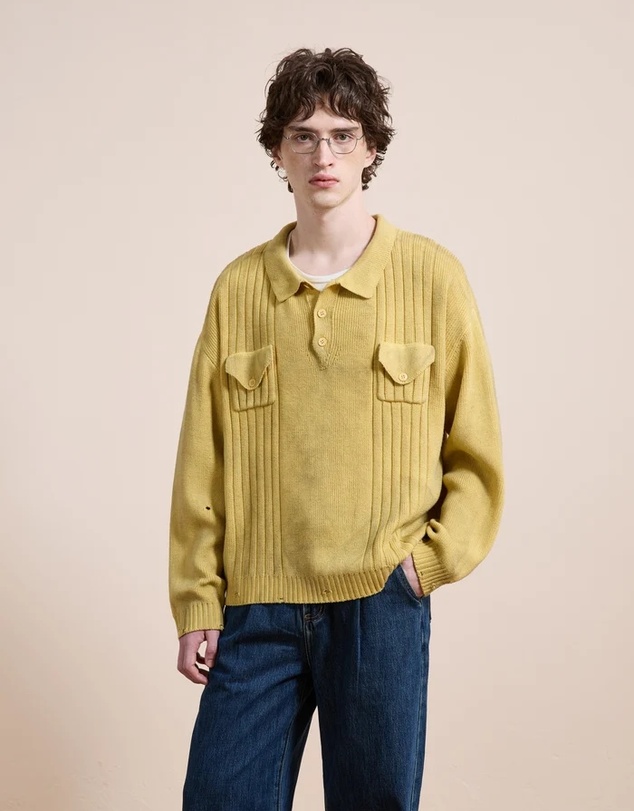 Found - Distressed Pullover Knit