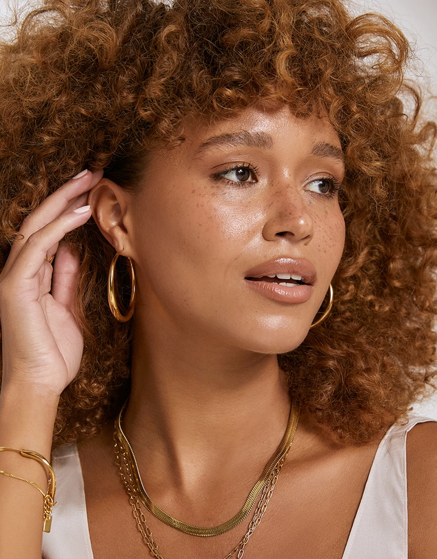 Arms Of Eve - Riley Gold Hoop Earrings - Large