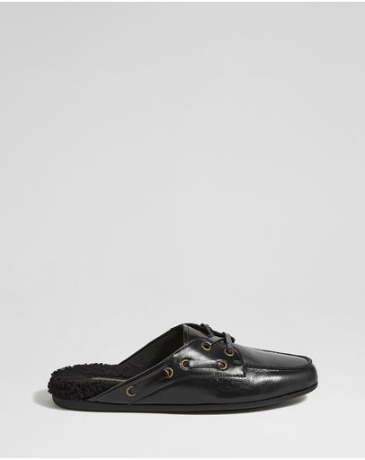 Black Crinkle Leather