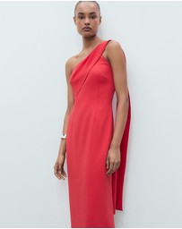 M.N.G - Irea Asymmetrical Bow-Neck Dress