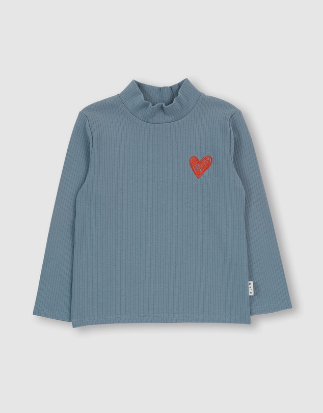Olive & The Captain - Belair Blue Mock Neck Skivvy