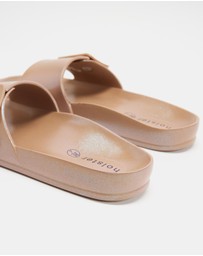 Holster - Solace EVA Slides - Natural Metallic - Women's