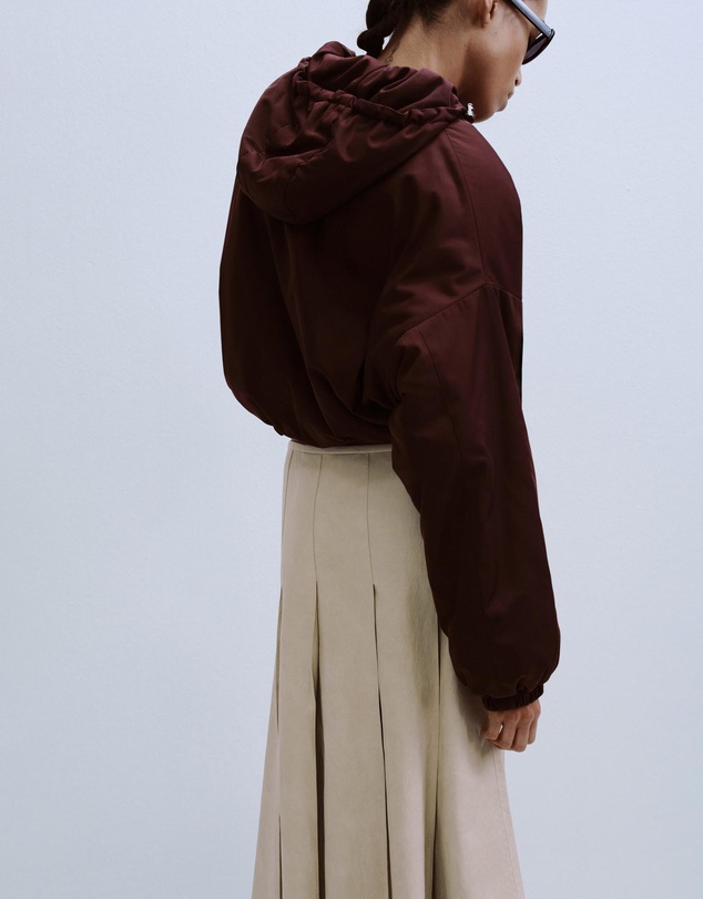 M.N.G - Faux-Leather Godet Skirt