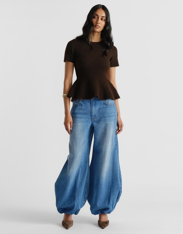 Decjuba - Amalia Peplum Knit Tee