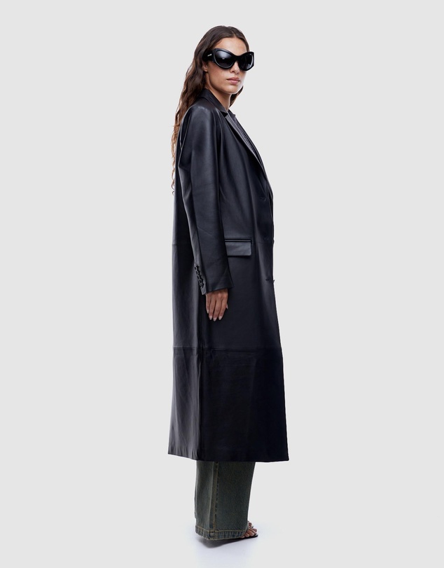 ENA PELLY - Ena Leather Longline Blazer