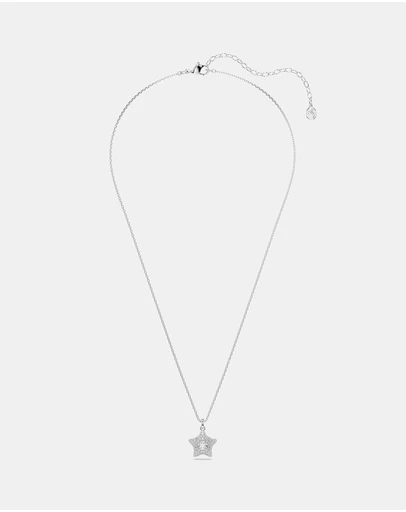 Swarovski - Sublima Pendant, Round Cut, Star, White, Rhodium Plated