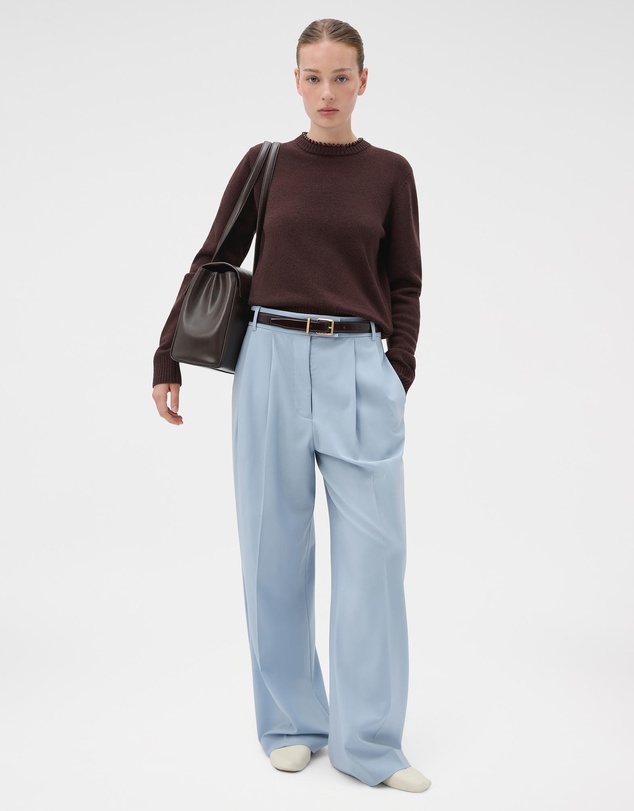 Oroton - Embellished Rib Knit Crew Jumper