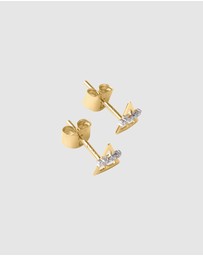 Luna Rae - Solid Gold - Earth Element Diamond Studs