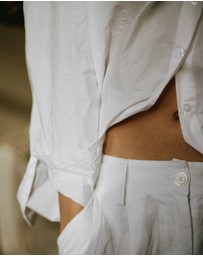 CAMIXA - Exal Oversized Frayed Edge Cotton Shirt