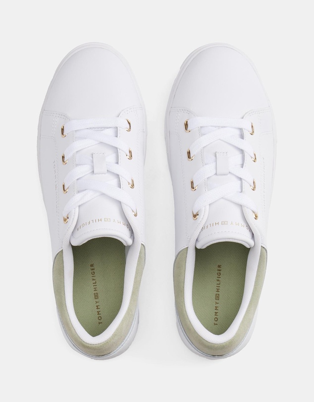 Tommy Hilfiger - Leather Cupsole Sneakers - Women's