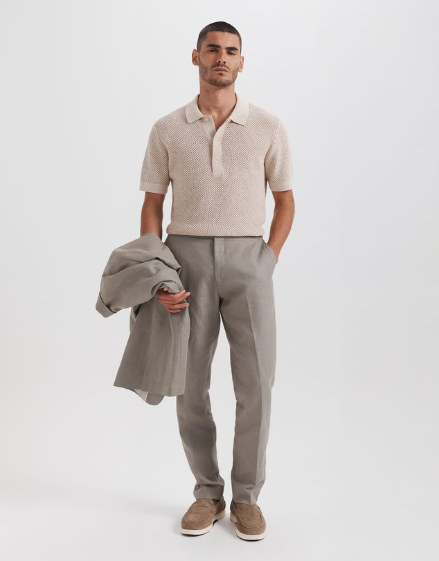 SABA - Dario Crochet Knit Polo