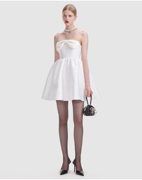 Self Portrait - Taffeta Bandeau Mini Dress