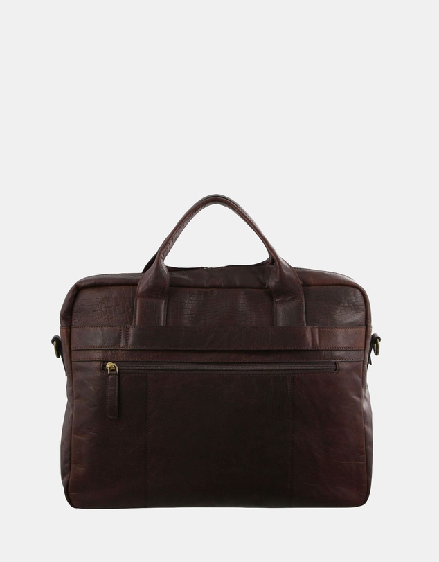 Pierre Cardin - Pierre Cardin Rustic Leather Computer Bag
