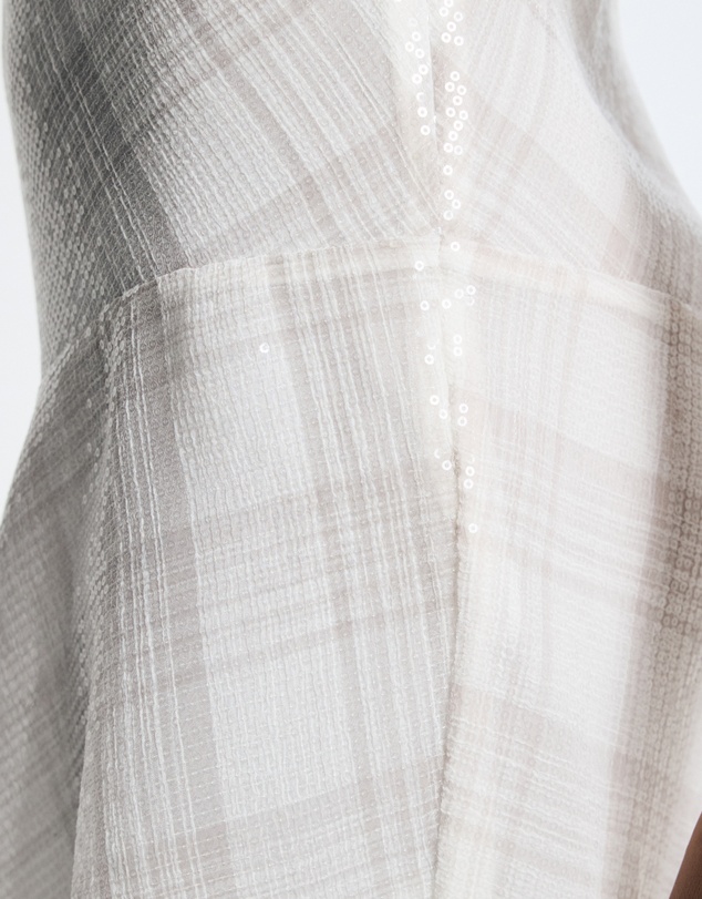 Lover - Venus Sequin Check Asymmetrical Dress