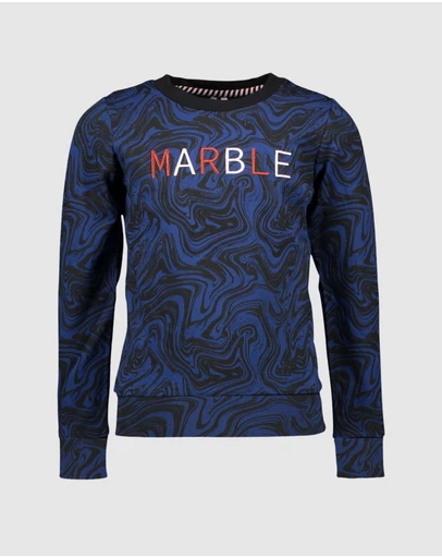 B.Nosy - Marble Print Sweatshirt - Kids-Teens