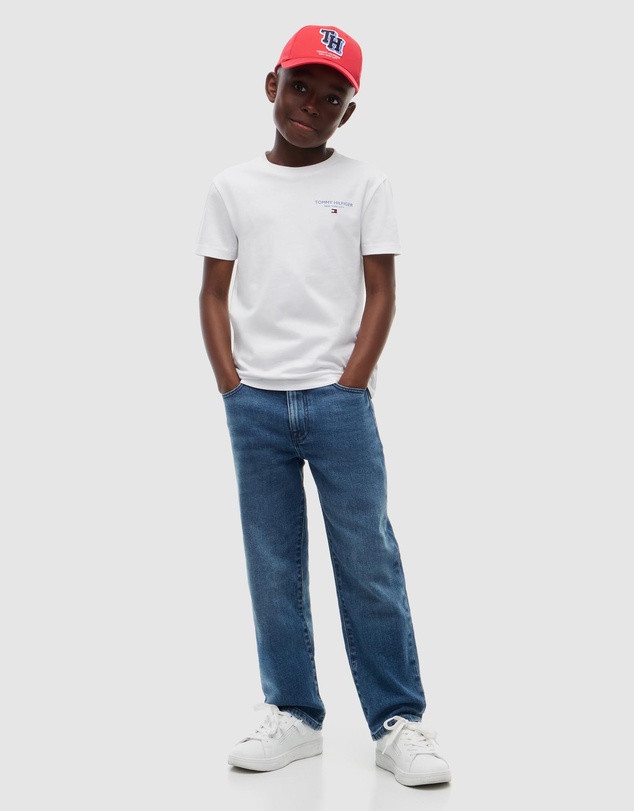 Tommy Hilfiger - Boys 8-16 Logo Jersey Crew Neck T-Shirt - Teens
