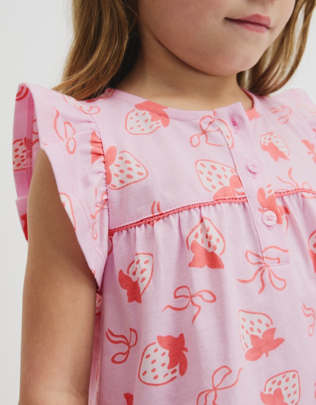 Country Road - Australian Cotton Short Sleeve Frill Sleep Set