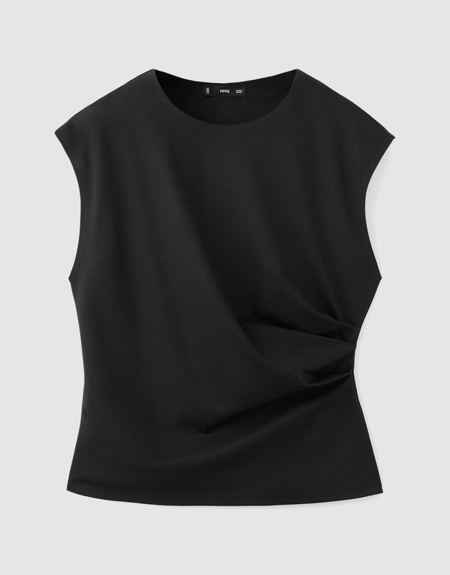 M.N.G - T-Shirt With Gathered Details