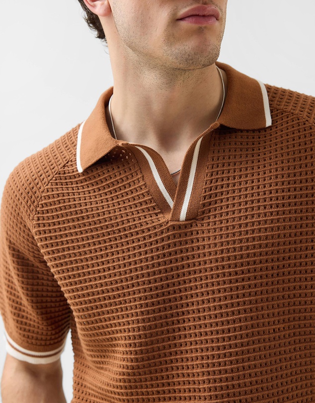 Percival - Tennis Boxy Knitted Polo