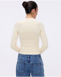 Minima Esenciales - Reese Cotton Cashmere Rib Knit Top